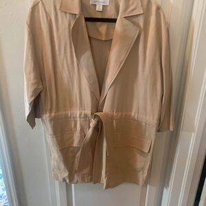 Universal Thread Beige Blazer with Tie Front